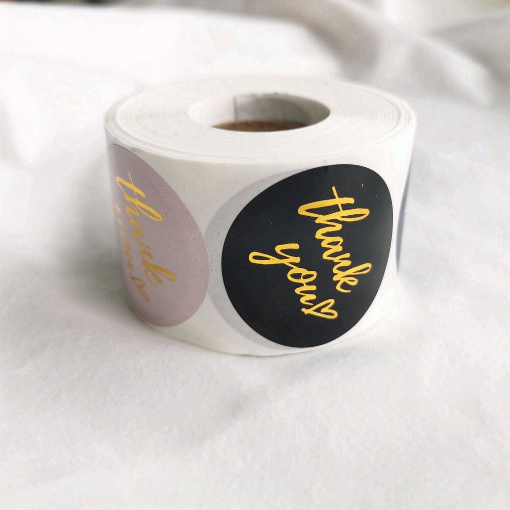 500Pcs Thank You Stickers 1.5" Labels Roll Envelope Seals Packaging Decor